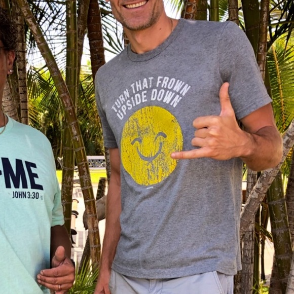 - Unisex { Turn That Frown Upside Down Tee} - Picture 3 of 4